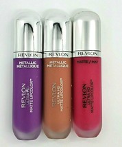 3X Revlon Ultra HD Metallic Matte Lipcolor HD Obsession Dazzle Glow  New - £7.86 GBP