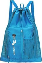 Mesh Backpack Swimming Bag Backpack with Mesh Pocket Quick Drying Mesh Swim Equi - £17.58 GBP