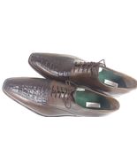 Men Genuine Crocodile Leather Hornback Skin Shoes Grade A Brown Handmade... - $246.17 CAD