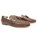 ASOS DESIGN Men’s tassel loafers in woven tan leather Size US 9.5 UK 8.5 - £27.31 GBP