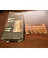 NEW Every Man Jack Men&#39;s Premium Wooden Dual Tooth Beard Comb Sandalwood... - $92.05 MXN