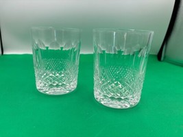 Set of 2 Waterford Crystal COLLEEN Double Old Fashioned Whiskey Glasses - £208.34 GBP