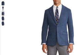 Polo Ralph Lauren Men&#39;s Polo Cotton/Wool Soft Knit Sportcoat, Navy-Size 44R - £143.87 GBP