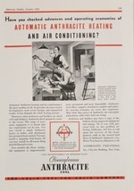1937 Print Ad Pennsylvania Anthracite Coal Automatic Heating &amp; Air Conditioning - £16.96 GBP