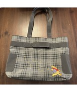 Winnie the Pooh Disney Baby Diaper Bag Plaid Water Repellent Gray - $433.83 MXN