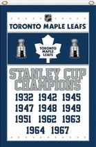 Toronto Maple Leafs Champions Flag 3X5Ft Polyester Digital Print Banner USA - £12.57 GBP