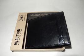 KENNETH COLE REACTION PASSCASE, MEN&#39;S WALLET GENUINE LEATHER IN BLACK. NWT - £37.12 GBP