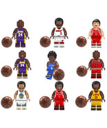 9Pcs NBA All-Star Kobe James Curry Mini Building Blocks Toy Fit Lego - $25.99