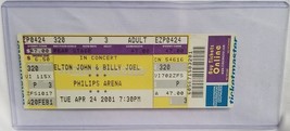 ELTON JOHN / BILLY JOEL - VINTAGE 2001 UNUSED WHOLE FULL CONCERT TICKET - $282.93 MXN