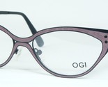 OGI Evolution 4302 1645 Lila Seide / Midnight Einzigartig Brille 54-16-1... - $155.42