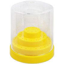 48 Holes Yellow Nail Drill Bits Display Holder - Dust Proof Organizer - $15.99