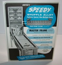 Speedy Shuffle Alley Arcade FLYER United 1954 Original Bowling Game Art Sheet - £19.22 GBP