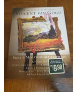 Miniature Masterpieces Van Gogh Paint Your Own Kit 6 Paintings Brush Pai... - $13.98