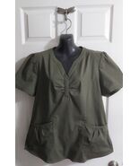 Rampage Womens Scrubs Set Army Green L Top M Pants Scrub Nursing Medical - $454.76 MXN