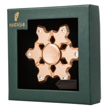 Rose Gold Plated Snowflake Spinner Christmas Ornament w/ Matashi Crystals - $26.99