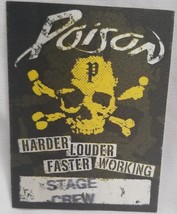 POISON / BRET MICHAELS - ORIGINAL TOUR CONCERT TOUR CLOTH BACKSTAGE PASS - £7.81 GBP