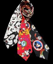 Lot 3 Disney Vintage Mickey Mouse  Balancine The Tie Works Silk Mens Nec... - $56.25 CAD