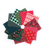 102 Pcs Christmas Variety Pre-Cut Charm Pack 5&quot; Squares 100% Cotton Fabr... - $43.76 CAD