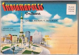 Postcard Booklet Indianapolis Indiana Crossroads Of America - £2.71 GBP