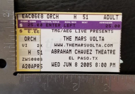 THE MARS VOLTA -  JUNE 8, 2005 ABRAHAM CHAVEZ THEATRE CONCERT TICKET STUB - $10.00