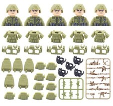 Military Mini Special Soldier Action Figures Building Blocks Weapon Equi... - $5.80