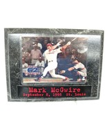 Mark McGwire Photo File Plaque September 8 1998 St Louis 62nd Home Run 6x8 - $14.84