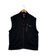 New Greg Norman Tasso Elba Sweater Vest Mens L Full Zip Snap Pockets Black - $34.64