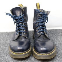 Dr. Martens  AW009  Pascal Blue Leather Combat Boots Women&#39;s Size EU 38 US 7 - £39.04 GBP