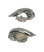 Sarah Coventry Silver Tone Clip on Earrings Swirl Wave Design Signed Vin... - £5.31 GBP