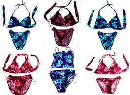 Sunsets Plumeria Berry &amp; Plumeria Skye Bikini Swimsuit Separates Sz XS-X... - £31.64 GBP+