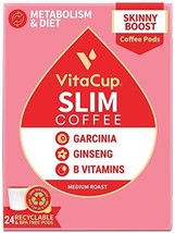 VitaCup Slim Coffee Pods, Boost Diet, Metabolism with Ginseng,Garcinia,B Vitamin - $59.34