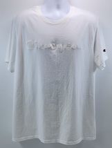 A) Champion Men Spell Out White Out Logo Cotton T Shirt XXL - €12,75 EUR