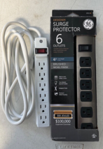 BUNDLE OF 2 MULTI OUTLET SURGE PROTECTOR POWER STRIPS ENERGY SAVER - £22.67 GBP