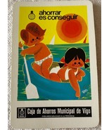 ⭕VTG card pocket calendar 1982 HERACLIO FOURNIER  ADVERTISING CAJA DE AH... - $9.90