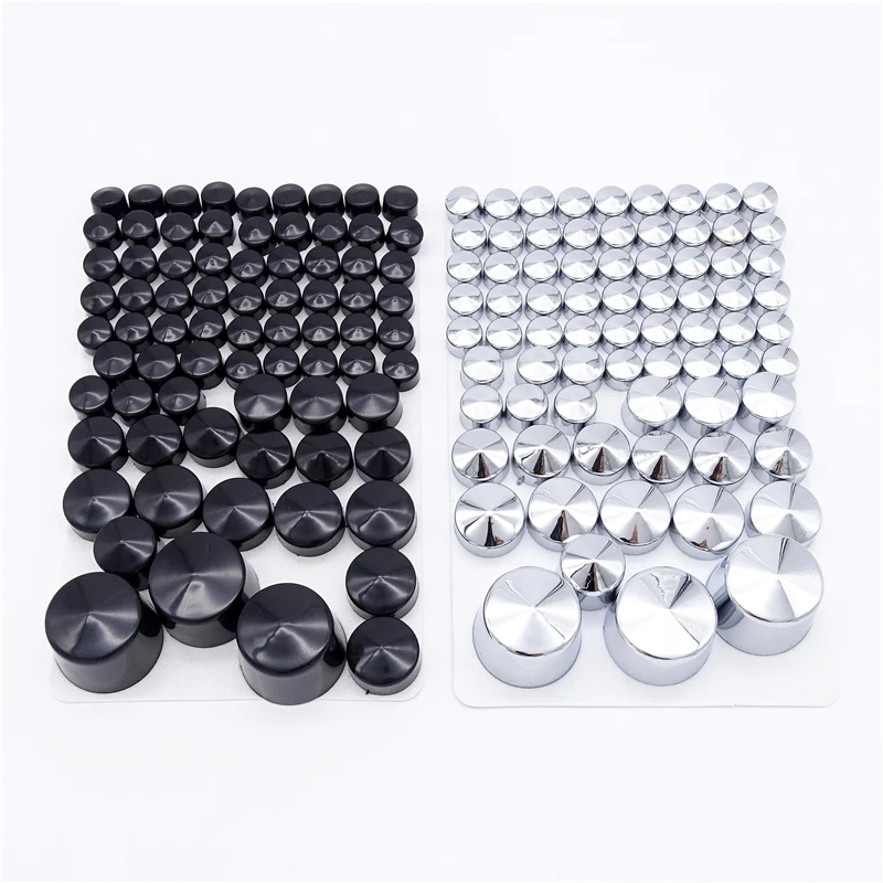 1 Set Motorcycle Screw Chrome Bolt Toppers Cover Caps Kit For Harley-Davidson - £31.10 GBP+