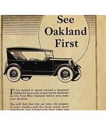 1924 Oakland Motor True Blue Pontiac Advertisement Automobilia 14 x 5.25&quot; - $28.01 CAD