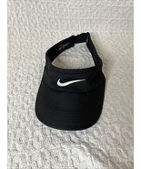 Nike AW84 Dri Fit Golf Visor Black Reflective Swoosh  Featherlight Aerobill - $27.23 CAD