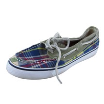 SPERRY Top-Sider Size 7.5 Medium Boat Shoe Multicolor Fabric Lace Up Women - £15.73 GBP