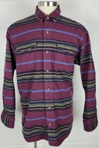 Duluth Trading Mens Burlyweight Chamois Flannel Button Front Shirt Burgu... - $34.65