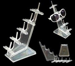 2 STACKABLE 5 PAIR ACRYLIC SUNGLASS DISPLAY RACK glasses holder new sung... - £15.14 GBP