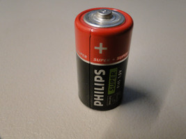 Vintage Empty Philips Super C Size Battery For Collectors - £5.03 GBP