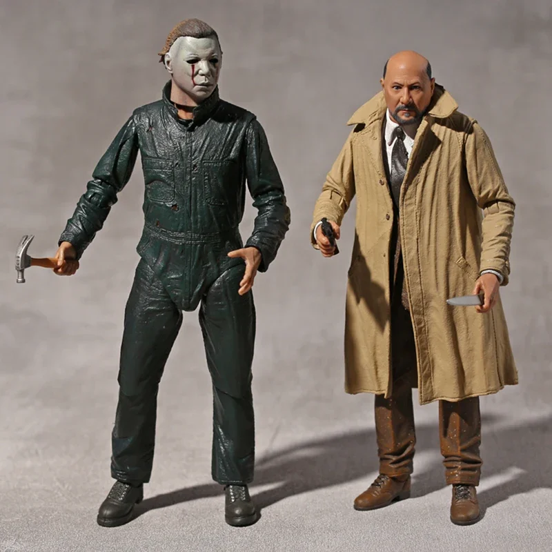 NECA Halloween 2 Michael Myers &amp; Dr Loomis 7&quot; Action Figure Joint Movable Model - £54.42 GBP+