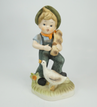 Collectors Choice Series By Flambro Figurine Boy in hat with duck  SDHZR - £7.80 GBP