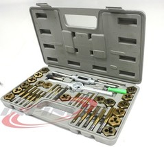 40pcs Titanium Coat METRIC MM Tap &amp; Die Set Bolt Screw Extractor Puller ... - $667.29 MXN