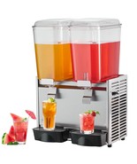 VEVOR Commercial Beverage Dispenser, 20.4 Qt 18L 2 Tanks Ice Tea Drink M... - $15,100.38 MXN