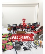 Playmobil Medieval Knights horse sword flag shield gate gate catapult parts - $857.07 MXN