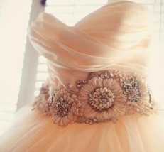 Charming Blush Pink Wedding Dresses Tulle Sweetheart Bridal Dresses  - £197.53 GBP