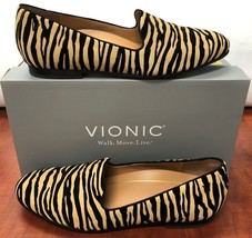 Vionic Flats North Willa Tiger Natural Womens Orthotic Slip-On Shoes Retail $130 - £76.31 GBP