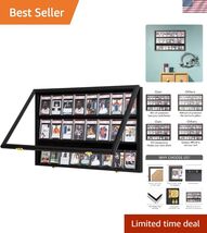 Baseball Card Display Case 24 Graded Sport Card Display Case Wall Mount ... - $97.00