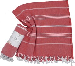 Turkish Beach Towel, 100% Cotton, 38x71 Quick Dry, Thin, Lightweight, Soft, Sand - £11.70 GBP